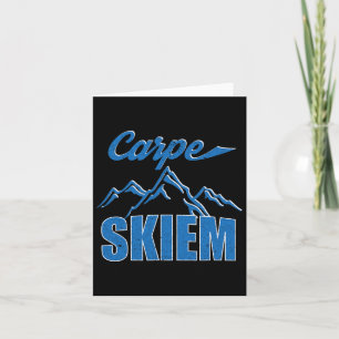 Tarjeta Carpe Skiem Shirt Funny Winter Skiter Snowboard