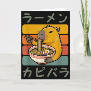 Tarjeta Carpincho Anime Gráfico Ramen Kawaii Japonés Vinta
