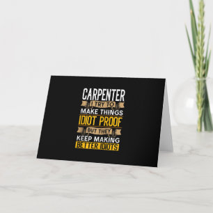 Tarjeta Carpintería divertida con gráfico sarcástico del c
