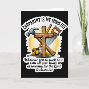 Tarjeta Carpintero Cristiano La Carpintería Es Mi Minister