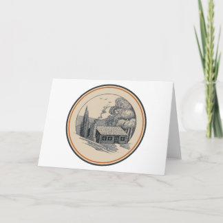 Tarjeta Carr China's WV State Park Series: Log Cabin