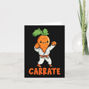 Tarjeta Carrate Cute Carrote Martial Arts Karate Vegetable