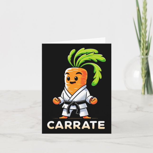 Tarjeta Carrate Funny Karate Carrot Teacher Martia (Anverso)