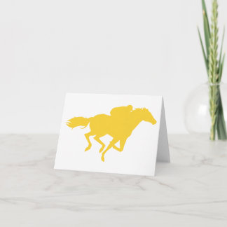 Tarjeta Carrera de caballos ambarina amarilla