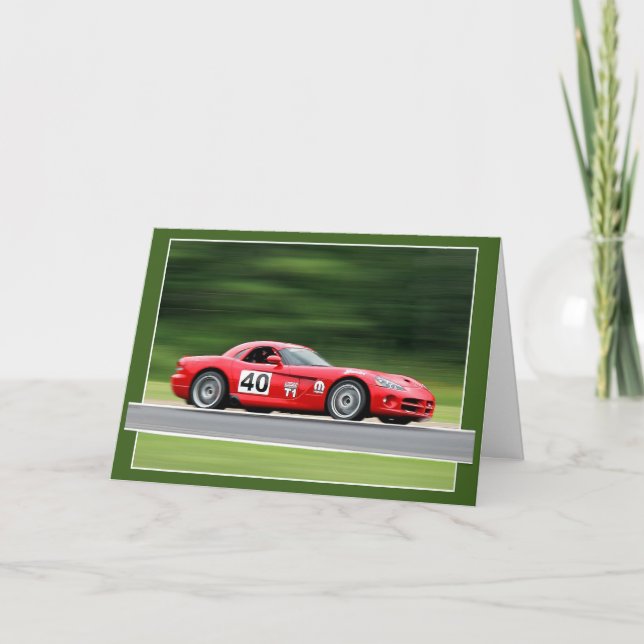 Tarjeta Carreras Al Cumpleaños 40 (Anverso)