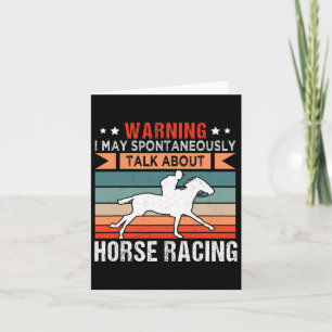 Tarjeta Carreras de caballo Jockey Caballo Caballo Racer