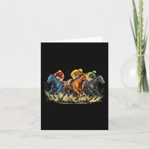 Tarjeta Carreras de caballo Rodeo Caballo de Caballo en pi