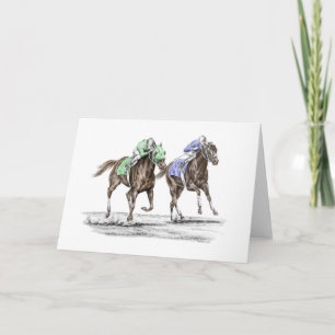 Tarjeta Carreras de caballos excelentes