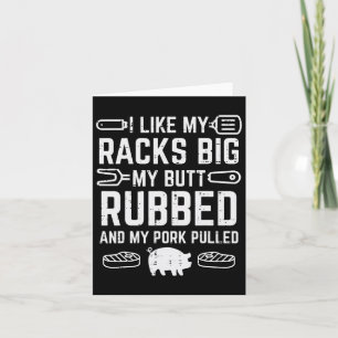 Tarjeta Carreras de cerdo Big Rubbed Bbq Burbeculling Gril