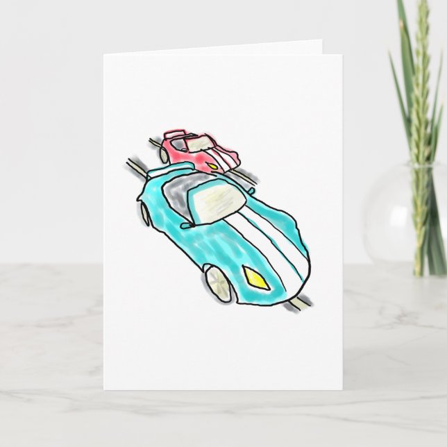 Tarjeta Carreras de Coches de Ranura (Anverso)