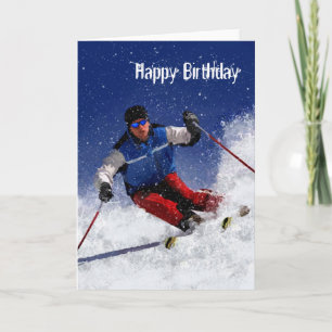Tarjeta Carreras de esquí por la montaña