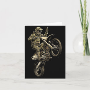 Tarjeta Carreras de motocross de bicicletas de tierra camu
