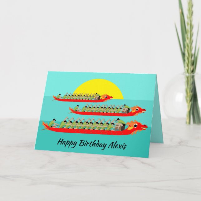 Tarjeta Carreras del barco Dragon (Anverso)