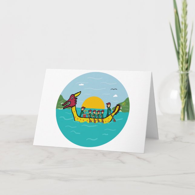 Tarjeta Carreras del barco Dragon (Anverso)