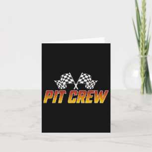 Tarjeta Carreras Familia Cumpleaños Race Car Retro Pit Cre