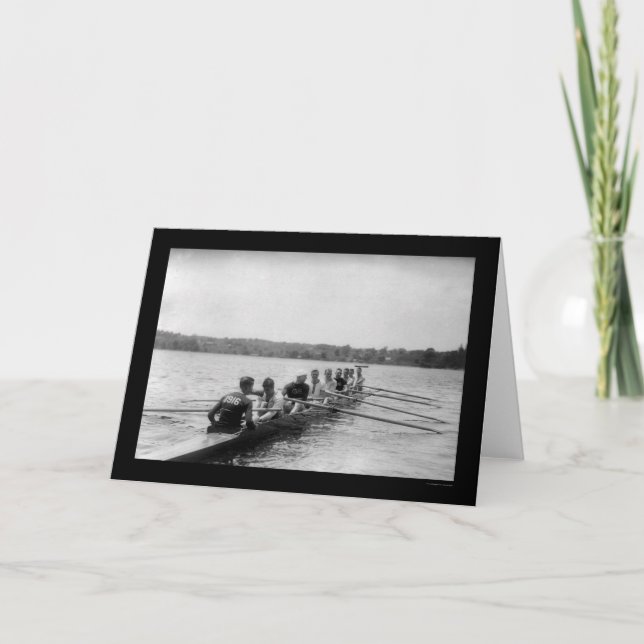 Tarjeta Carreras Shell 1915 del Rowing de Yale (Anverso)