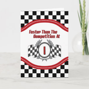 Tarjeta Carreras Temática Primer Cumpleaños