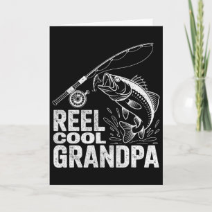 Tarjeta Carrete de Pesca Abuelo Genial Chiste de Papá Dive