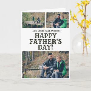 Tarjeta Carrete de Pesca del Día del Padre Personalizado c