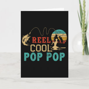 Tarjeta Carrete De Pescar Cool Pop Pop Regalo Día Del Padr