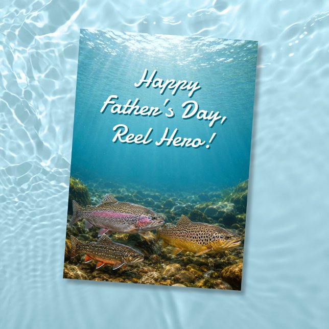 Tarjeta Carrete de Trucha Subacuático Héroe de Pesca Día d (Subido por el creador)