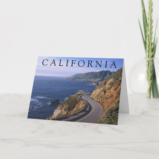 Tarjeta Carretera 1 | Carmel California | FelizCumpleaños (Anverso)