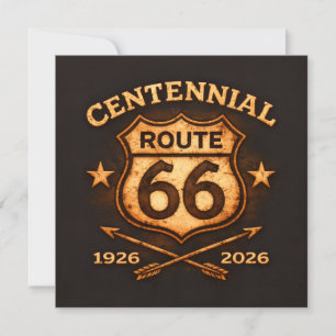 Tarjeta Carretera Americana Centenaria Hito Retro