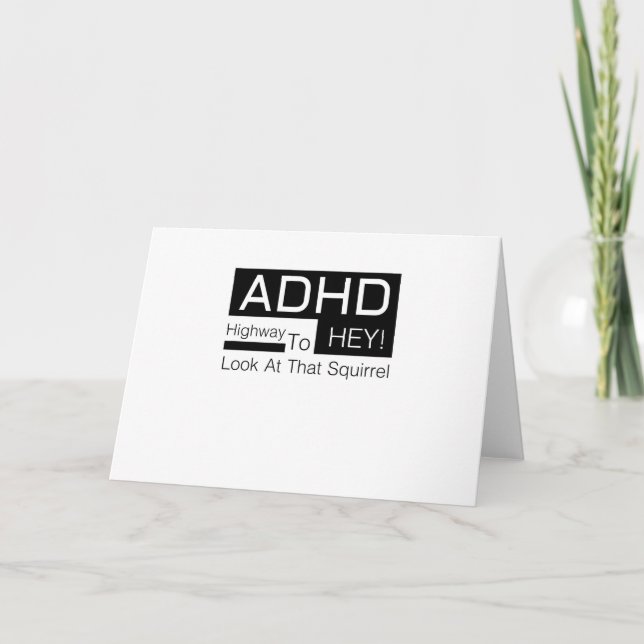 Tarjeta Carretera de ADHD ey para mirar la conciencia del (Anverso)