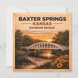 Tarjeta Carretera Madre Kansas Puente Arcoíris