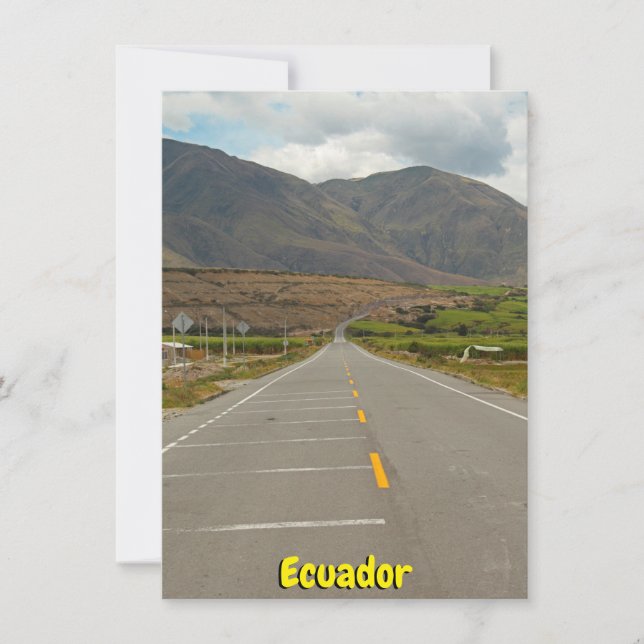 Tarjeta Carretera Panamericana, Ecuador (Anverso)