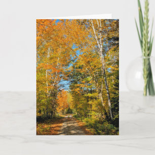 Tarjeta Carretera rural colores de otoño New Hampshire