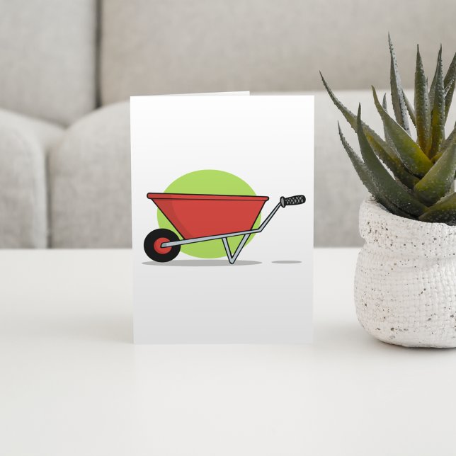 Tarjeta Carretilla de jardín de rueda roja (Subido por el creador)