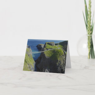 Tarjeta Carrick A Rede Rope Bridge Irlanda del Norte