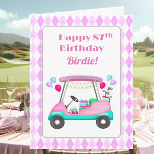 Tarjeta Carrito de fiesta de golf para mujeres elegantes C