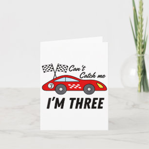 Tarjeta Carro de 3 años de edad Carro Exótico Cumpleaños N