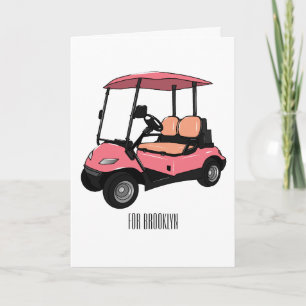 Tarjeta Carro de golf / ilustracion personalizado de coche
