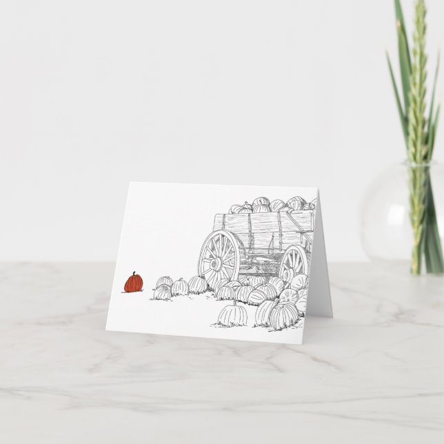 Tarjeta Carro de parche de calabaza (Anverso)