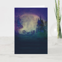 Tarjeta Carro en la puesta del sol