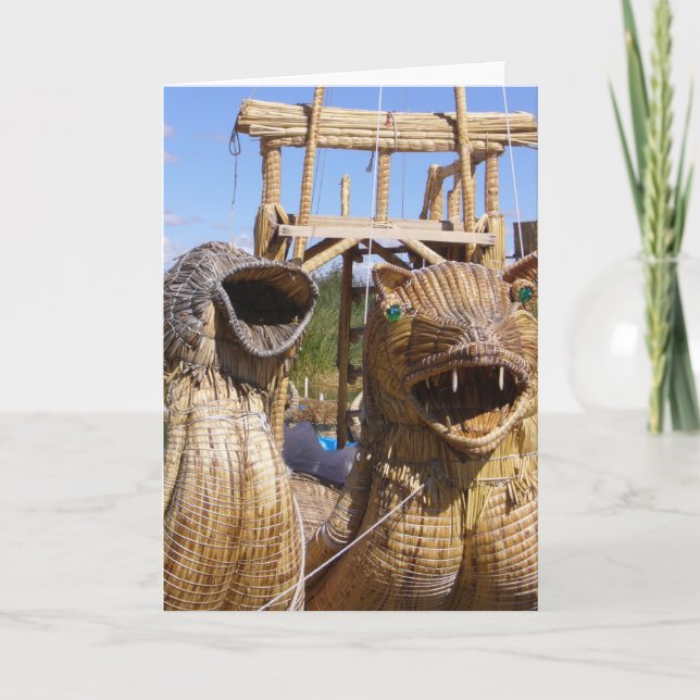 Tarjeta carros de barco titicaca (Anverso)