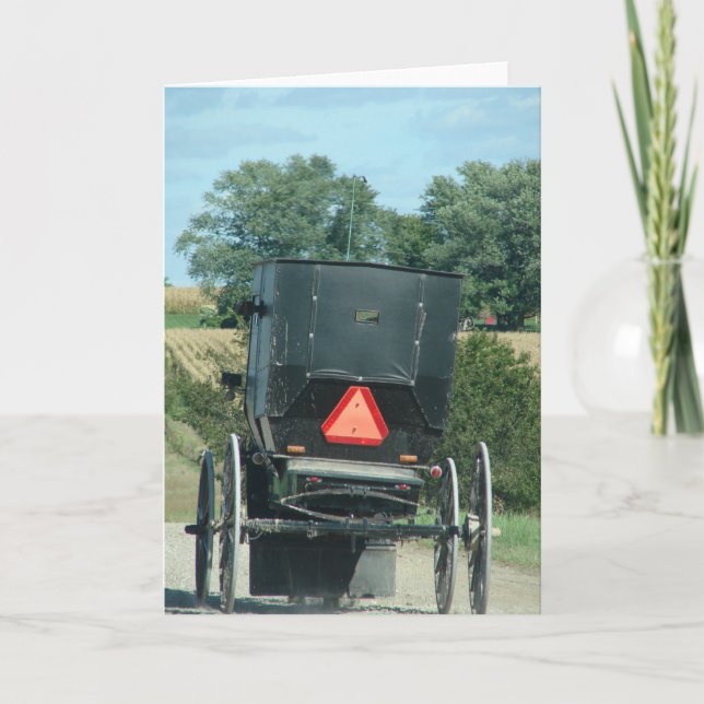 Tarjeta Carruaje Amish (Anverso)