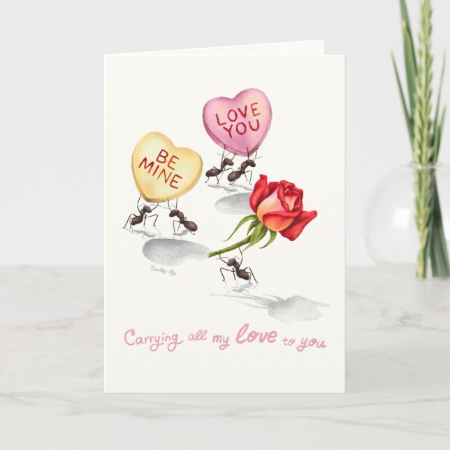 Tarjeta Carrying all my Love to you (Anverso)