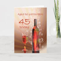 Carta de 45 años de vino chapoteo
