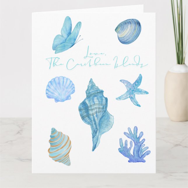Tarjeta Carta de amor Diseño-Amor, El Islandsxoo Caribeño (Anverso)