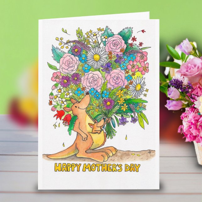 Tarjeta Carta de bienvenida del Día de la Madre canguro de (Subido por el creador)