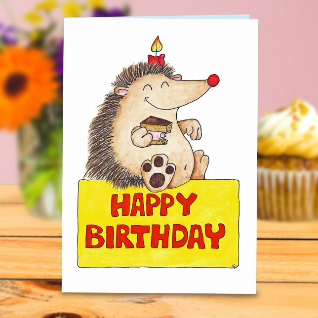 Tarjeta CARTA DE BIRTHDAY HEDGEHOG de Nicole Janes (Subido por el creador)