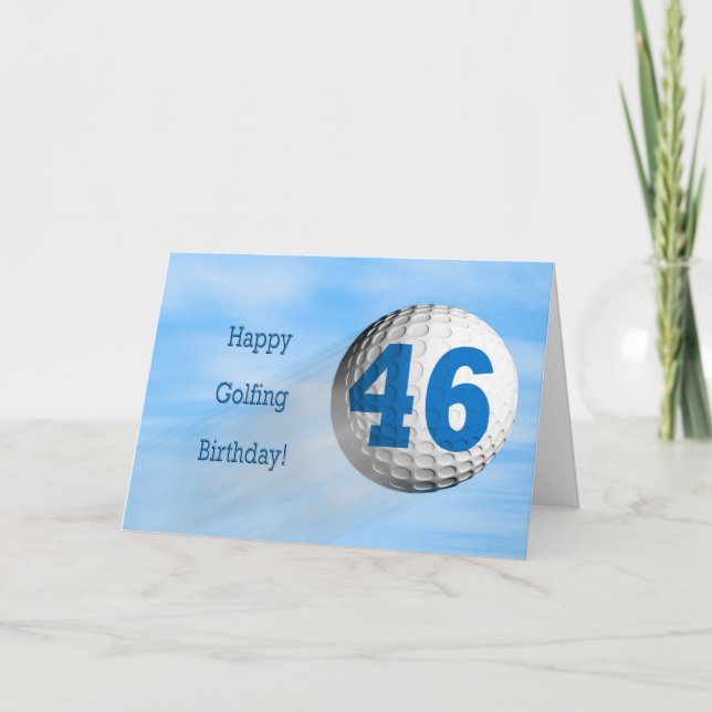 Tarjeta carta de golf de 46 años (Anverso)