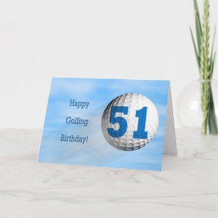 Tarjeta carta de golf de 51 años