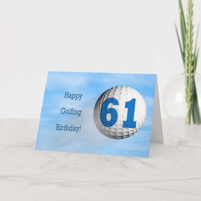 Tarjeta carta de golf de 61 años (Anverso)