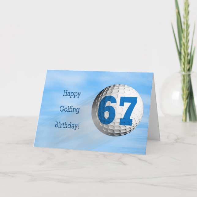 Tarjeta carta de golf de 67 años (Anverso)