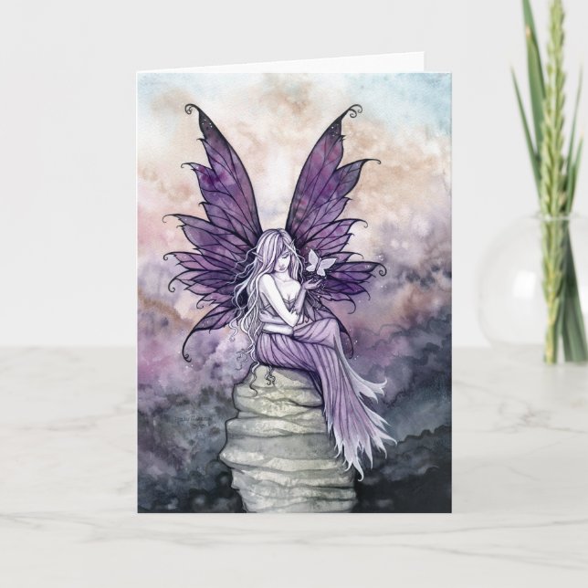 Tarjeta Carta de Hada y Mariposa de Dejar Ir (Anverso)